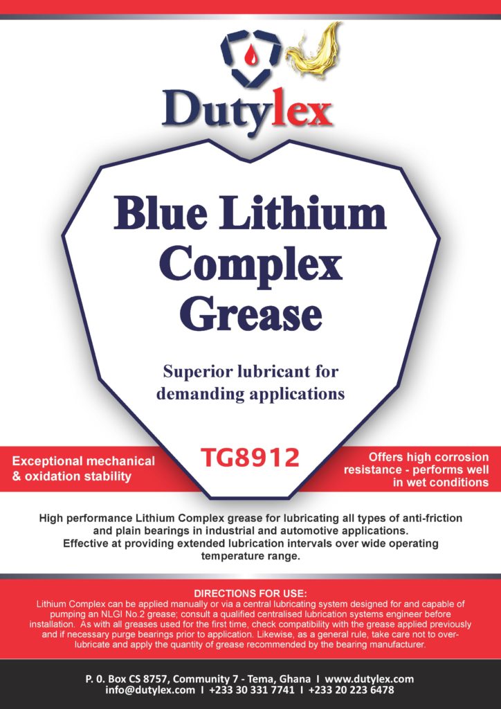 Blue Lithium Complex Grease Dutylex